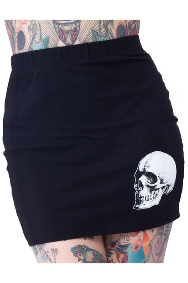 Skeleton Glow Hands Mini Skirt